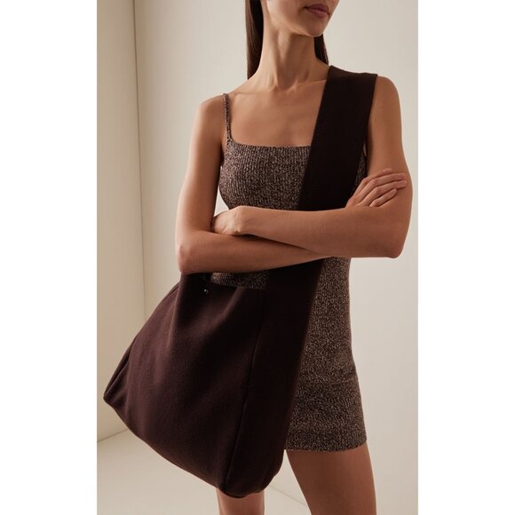 Aya Muse Vale Knit Wool Crossbody Bag Brown Womens Size OS - Picture 1 of 11